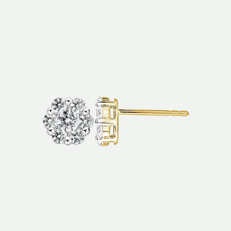 Ava | 9ct Yellow Gold 1.00ct tw Lab Grown Diamond Earrings
