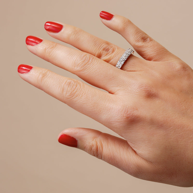 Agnes | 9ct Yellow Gold 1ct tw Lab Grown Diamond Half Eternity Ring