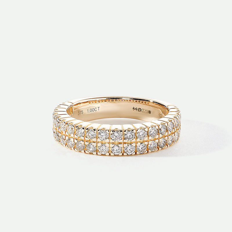 Agnes | 9ct Yellow Gold 1ct tw Lab Grown Diamond Half Eternity Ring