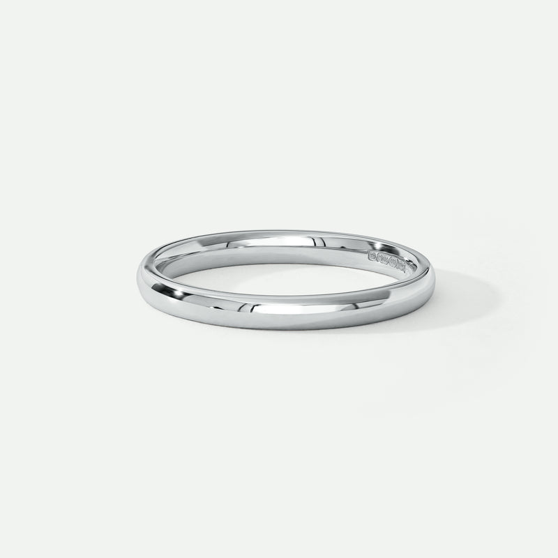 Amory | Platinum 2mm Court Wedding Ring
