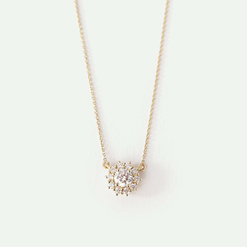 Anya | 9ct Yellow Gold 0.36ct tw Lab Grown Diamond Cluster Pendant