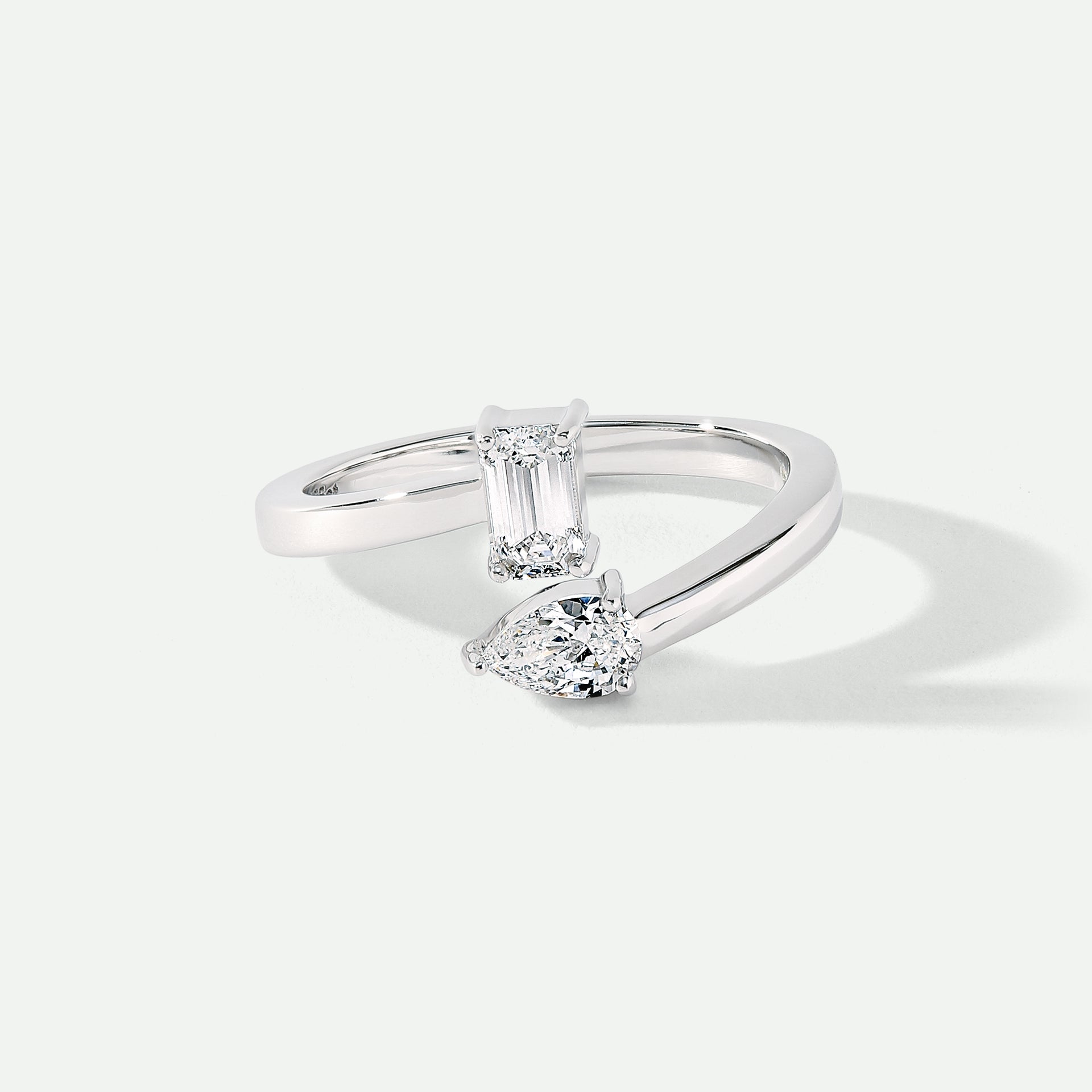 Aria | 9ct White Gold 0.55ct tw Lab Grown Diamond Toi et Moi Ring