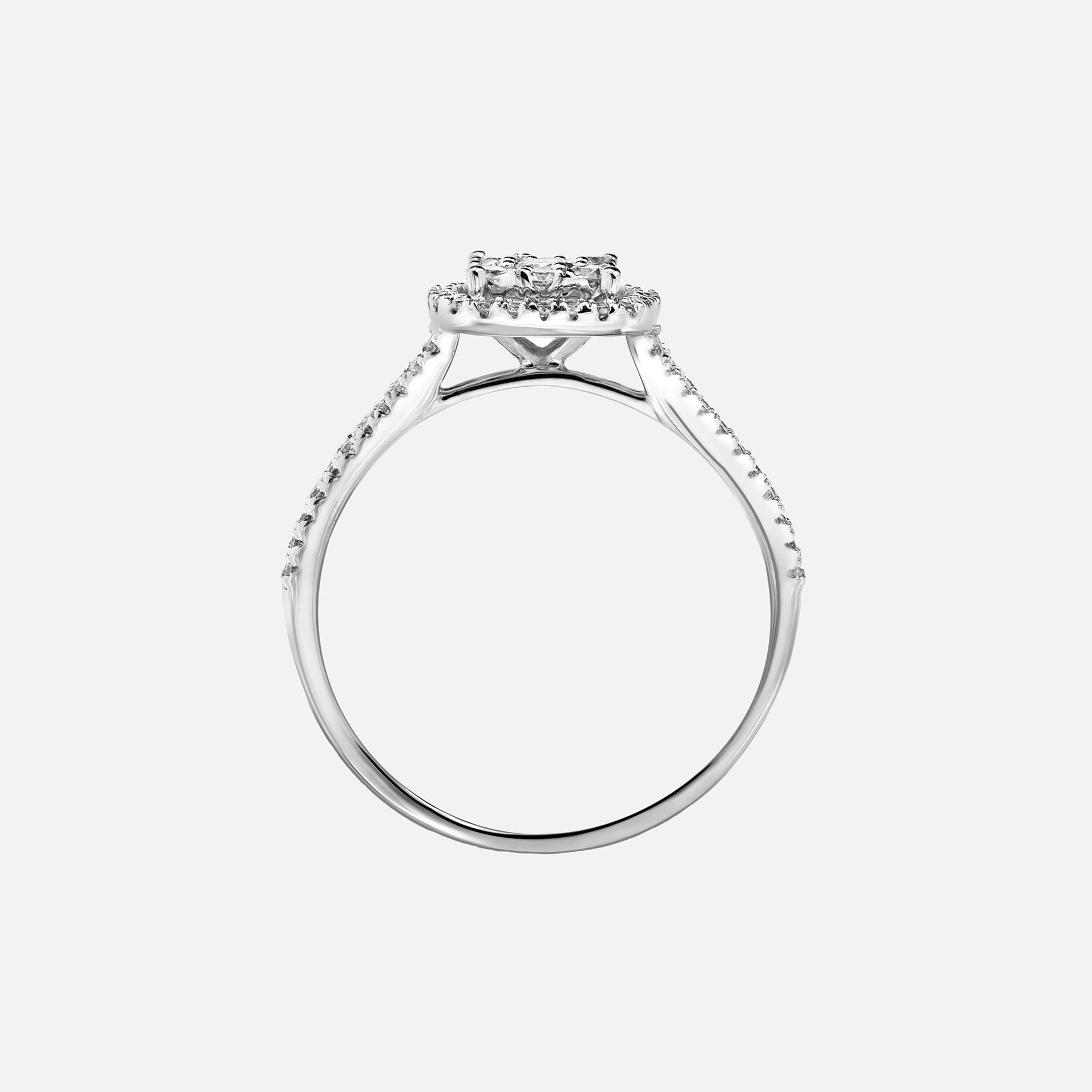 Gemma | 9ct White Gold 0.52ct tw Lab Grown Diamond Cluster Halo Ring