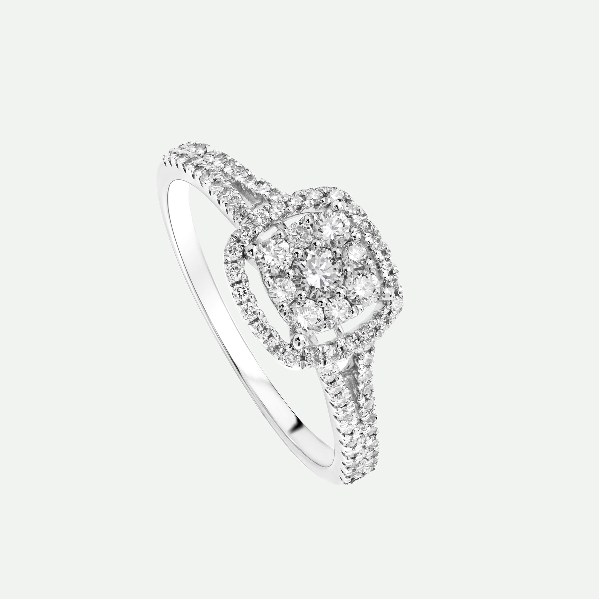 Gemma | 9ct White Gold 0.52ct tw Lab Grown Diamond Cluster Halo Ring