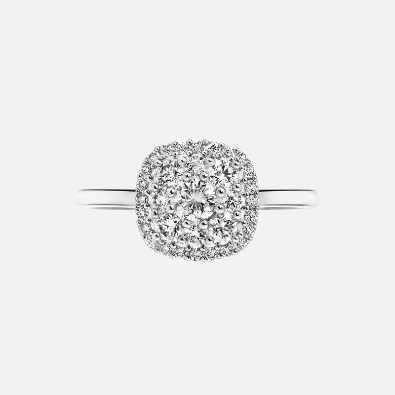 Helen | 9ct White Gold 0.50ct tw Lab Grown Diamond Cluster Engagement Ring