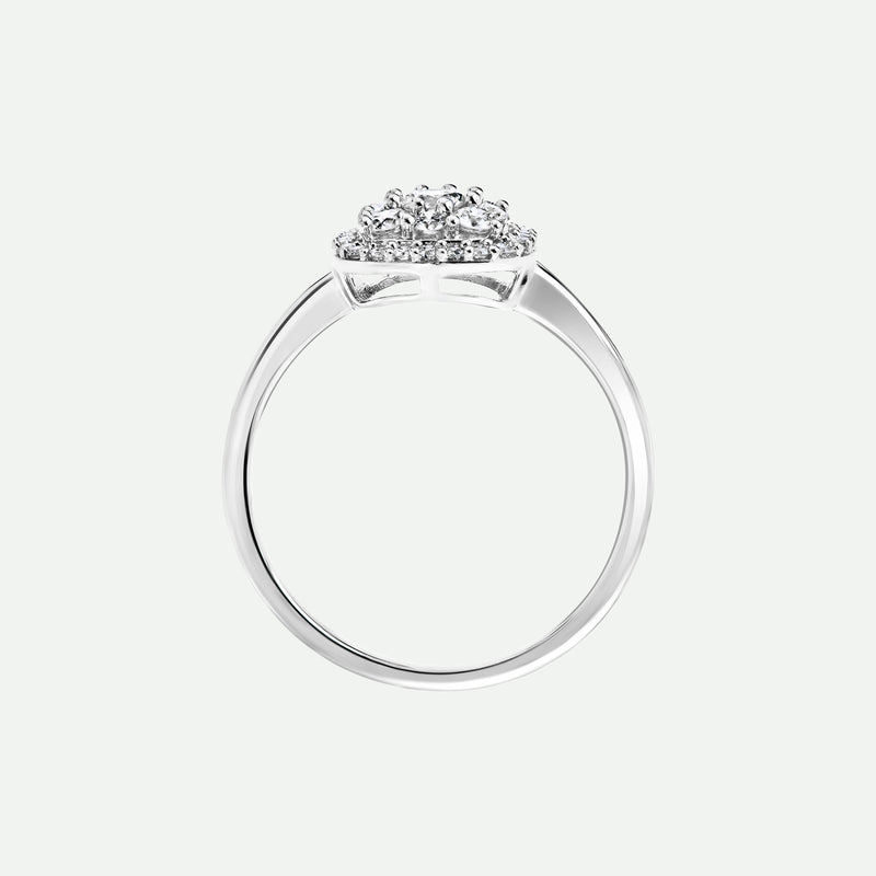 Helen | 9ct White Gold 0.50ct tw Lab Grown Diamond Cluster Engagement Ring