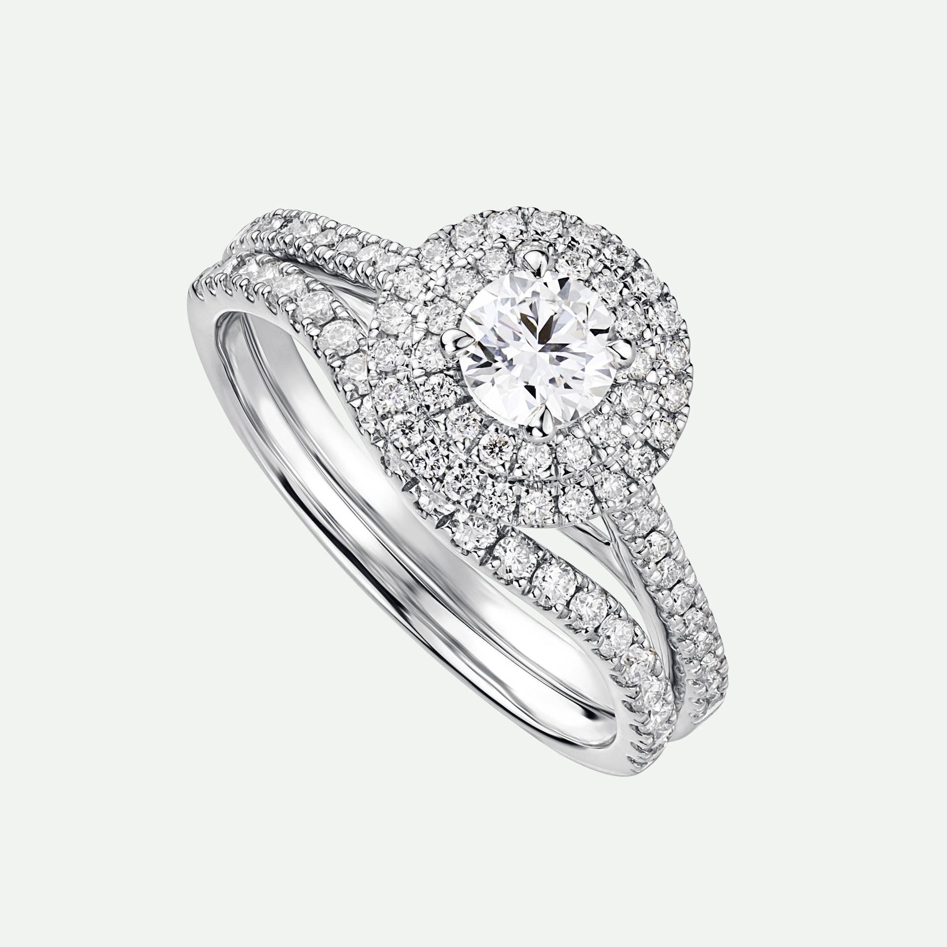 Sienna and Layla | 9ct White Gold 0.90ct tw Lab Grown Diamond Bridal Set
