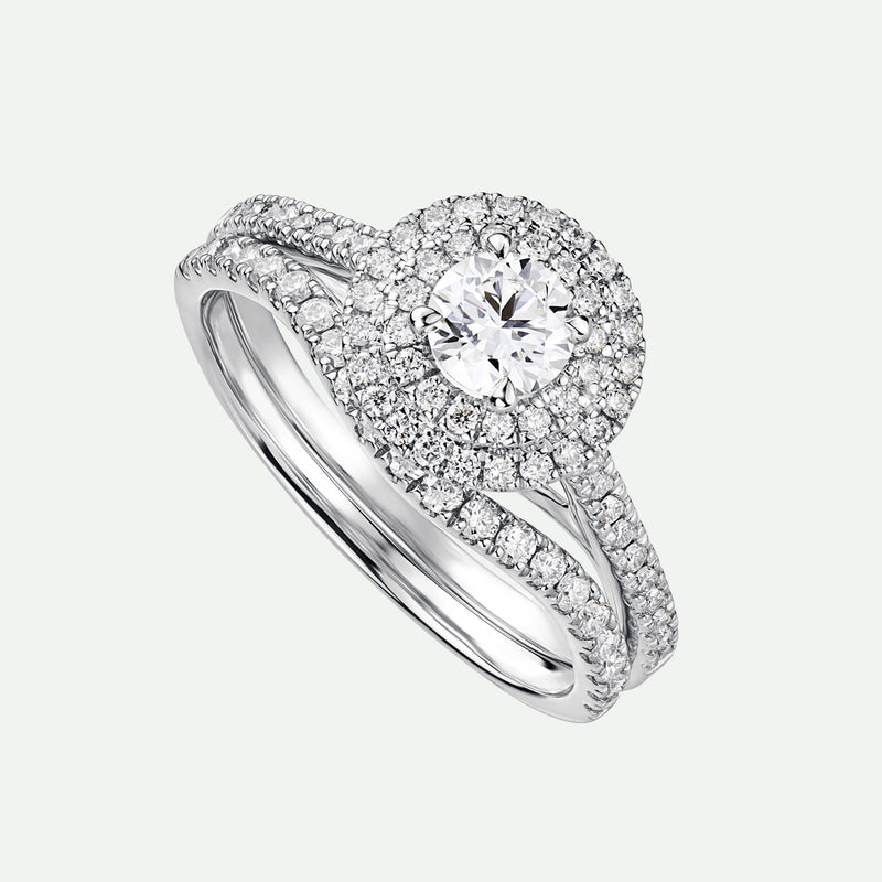 Sienna and Layla | 9ct White Gold 0.90ct tw Lab Grown Diamond Bridal Set