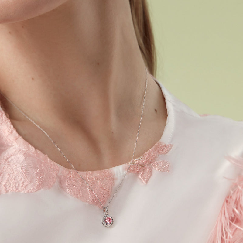Ana | 18ct White Gold 0.33ct tw Lab Grown Pink Diamond Necklace