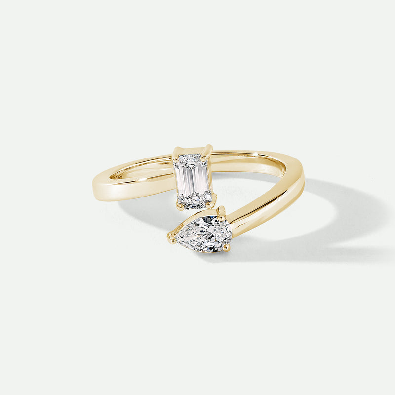 Aria | 9ct Yellow Gold 0.55ct tw Lab Grown Diamond Toi et Moi Ring