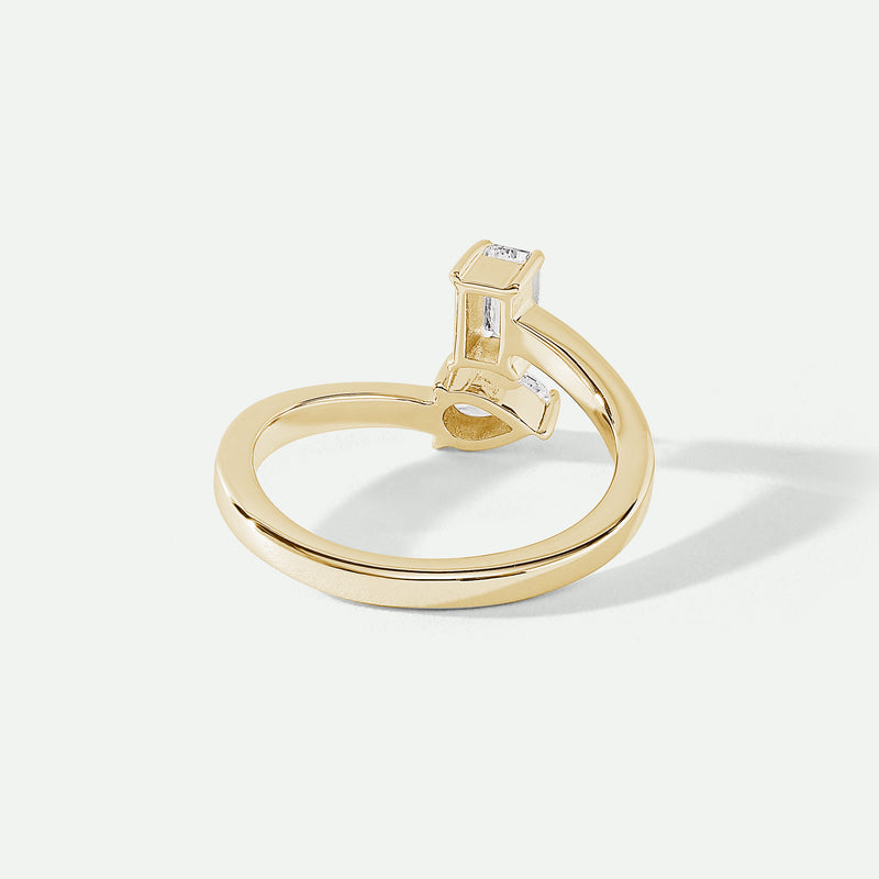 Aria | 9ct Yellow Gold 0.55ct tw Lab Grown Diamond Toi et Moi Ring