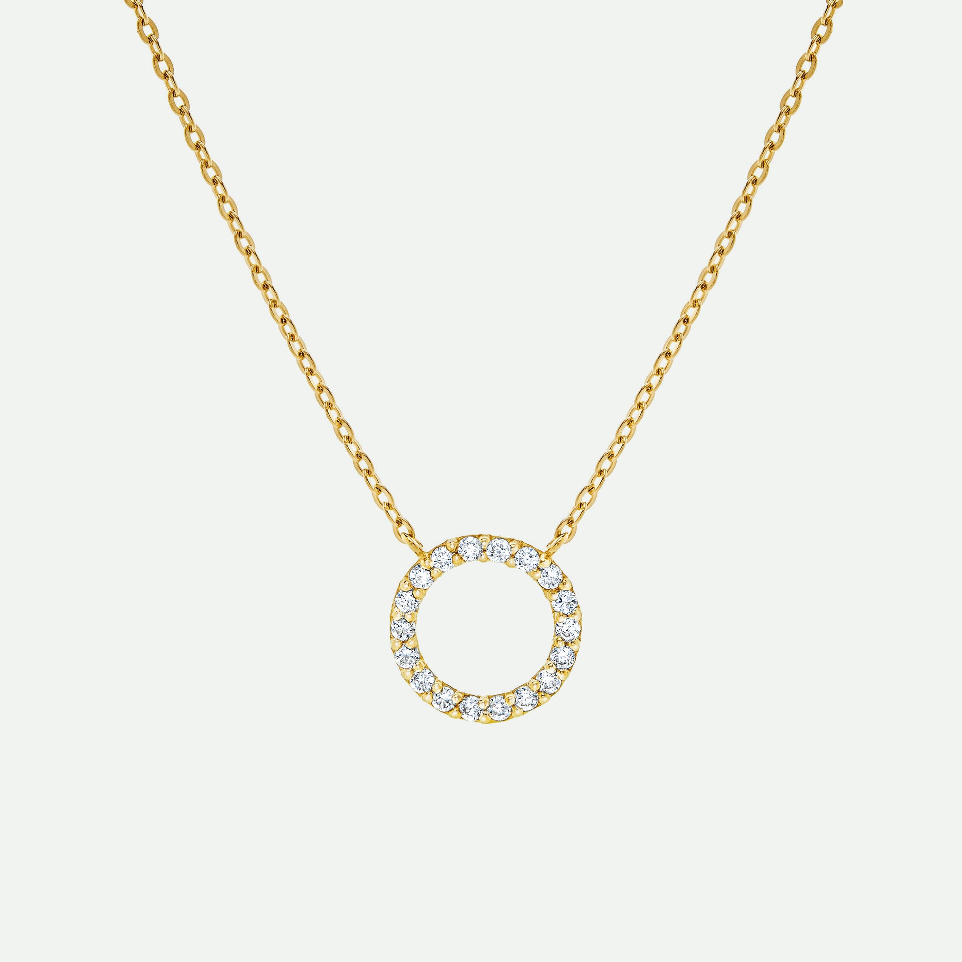 9ct Gold Lab Grown Diamond Circle Necklace