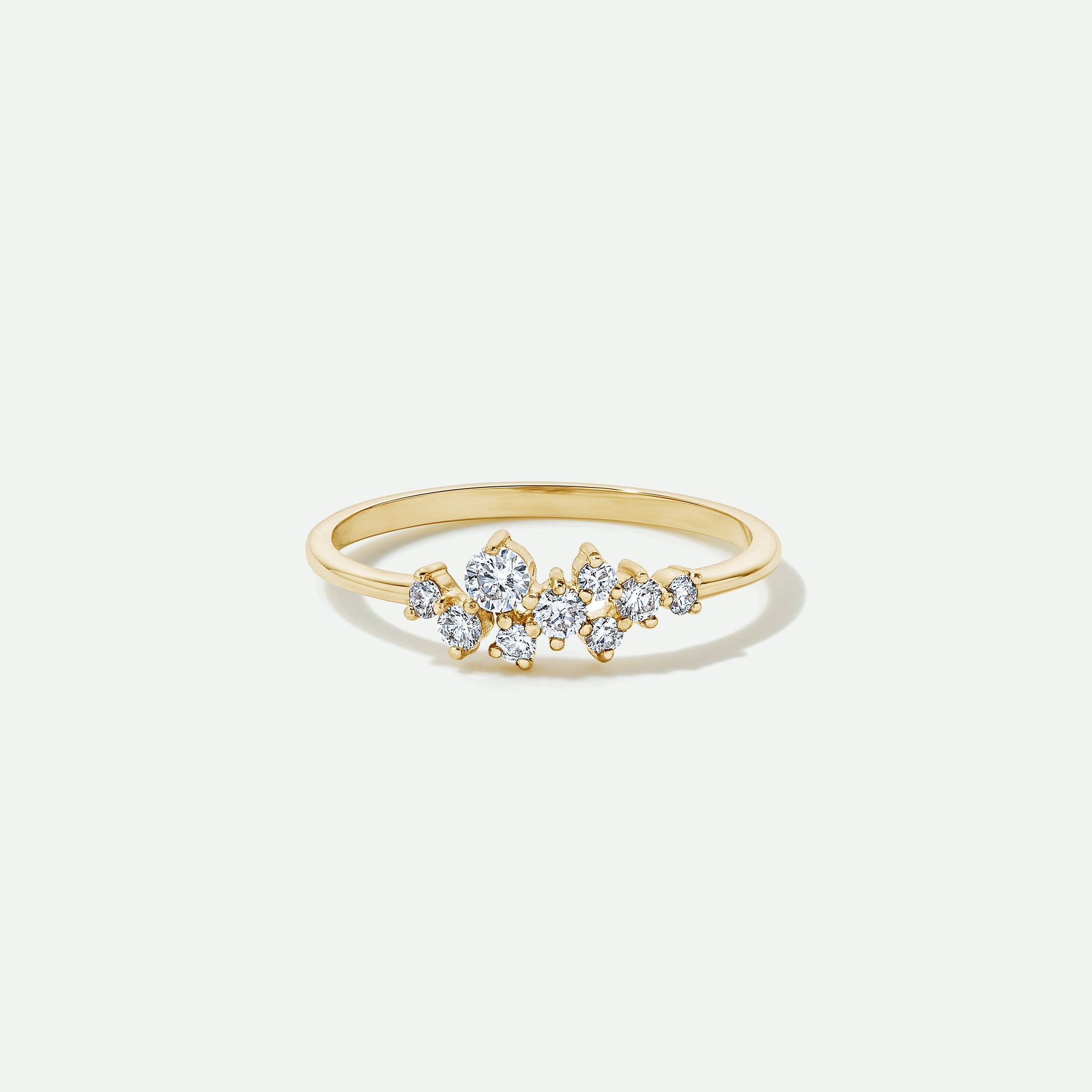 9ct Gold Lab Grown Diamond Bubble Ring