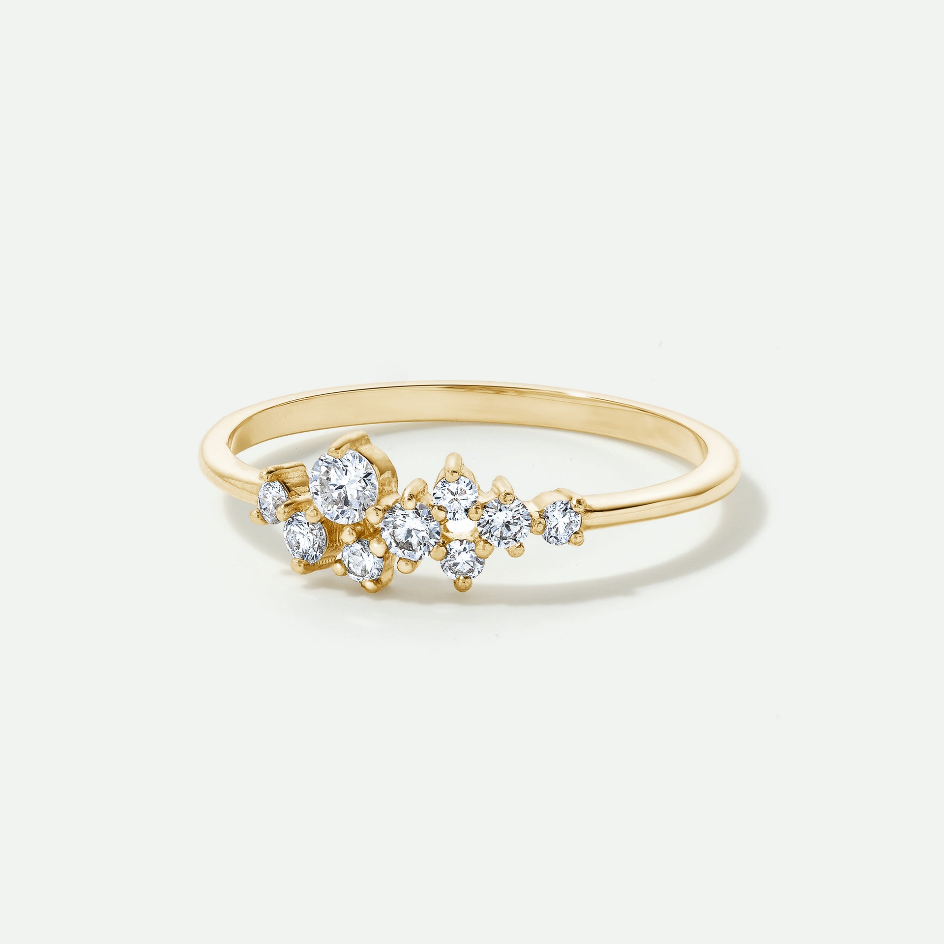 9ct Gold Lab Grown Diamond Bubble Ring