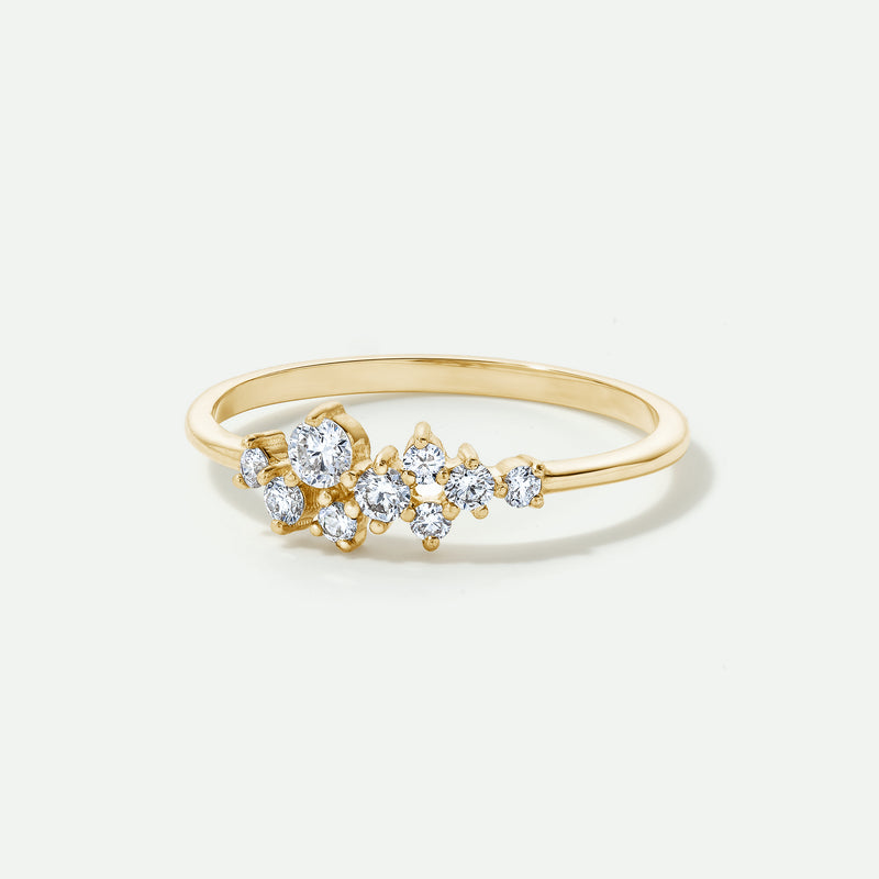 9ct Gold Lab Grown Diamond Bubble Ring
