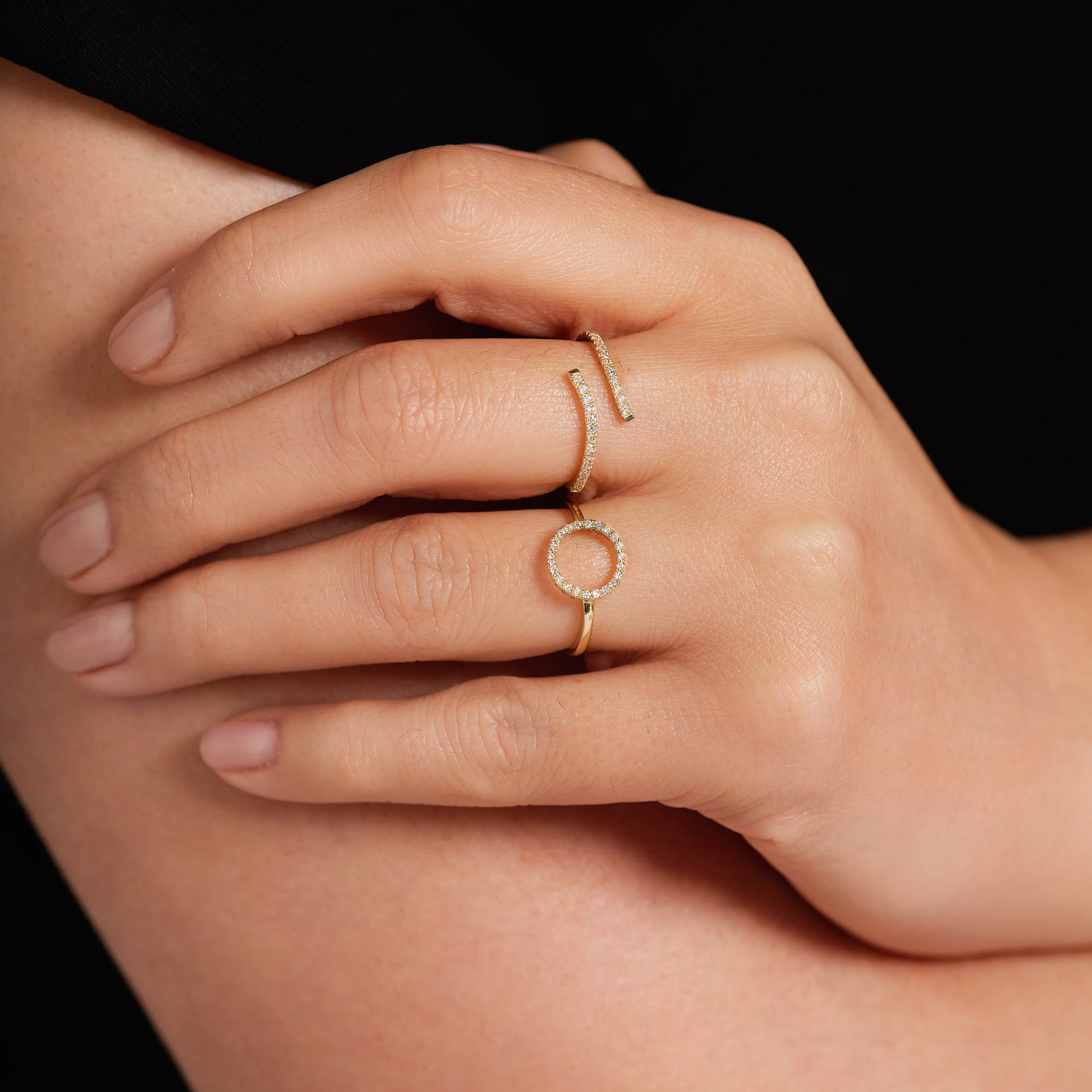 9ct Gold Lab Grown Diamond Wrap Ring