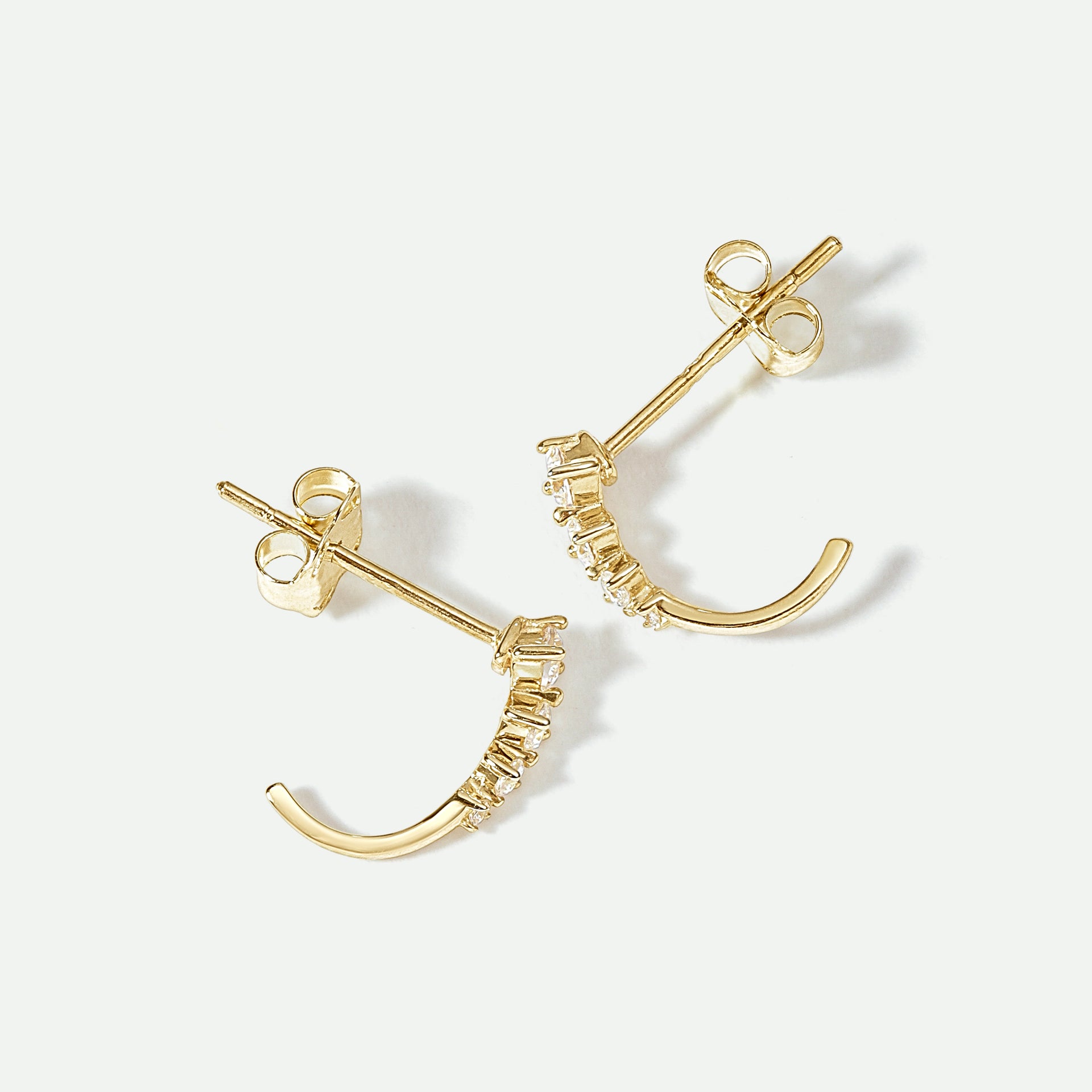 9ct Yellow Gold Lab Grown Diamond J Trio Stud Earrings