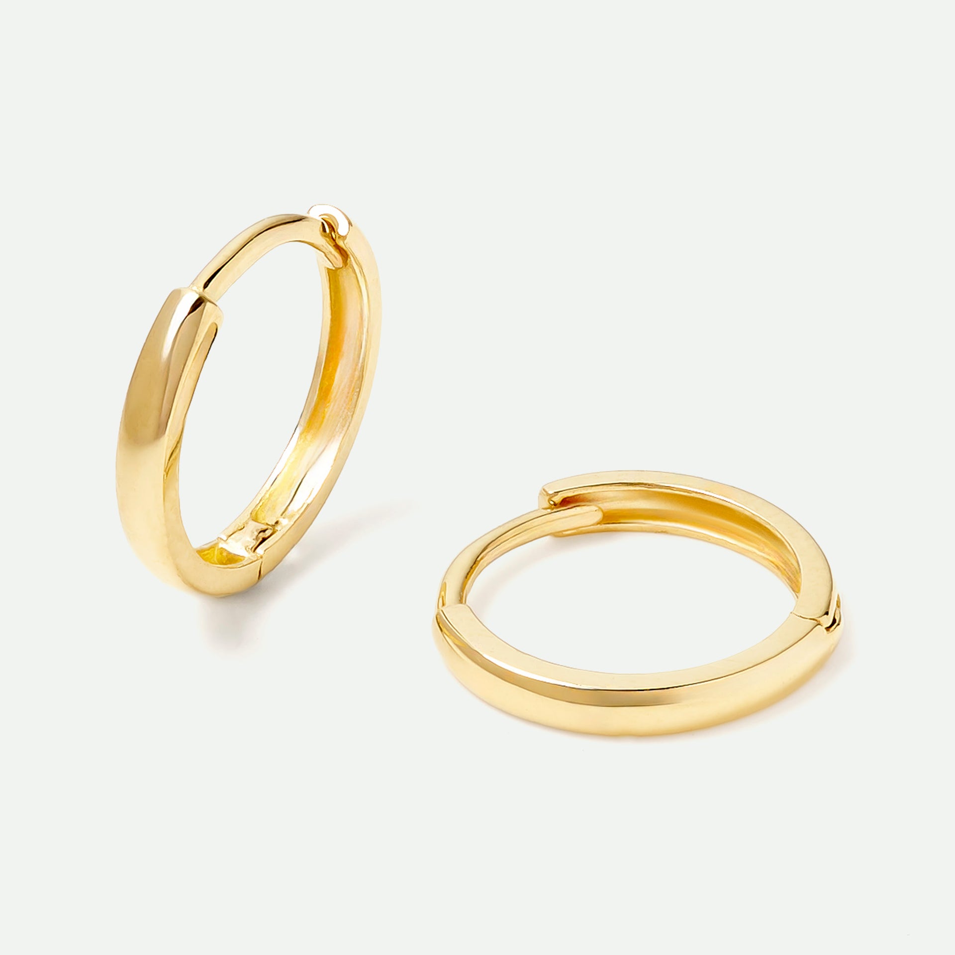 9ct Gold Classic Slim Huggie Hoop Earrings