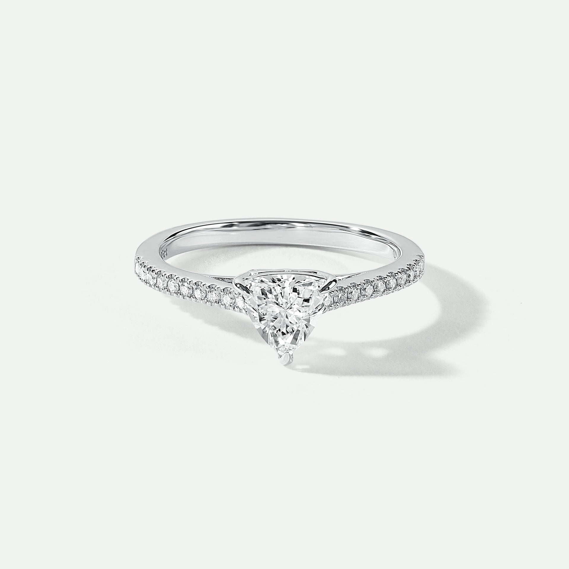 Bella | 9ct White Gold 0.95ct tw Trillion Cut Lab Grown Diamond Ring