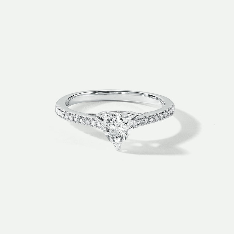 Bella | 9ct White Gold 0.95ct tw Trillion Cut Lab Grown Diamond Ring
