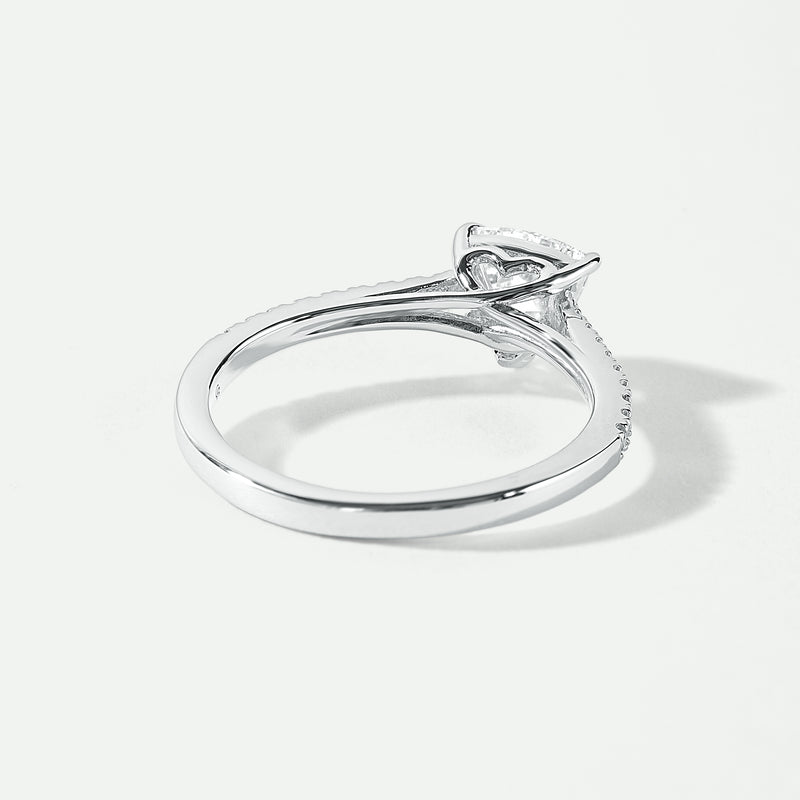 Bella | 9ct White Gold 0.95ct tw Trillion Cut Lab Grown Diamond Ring