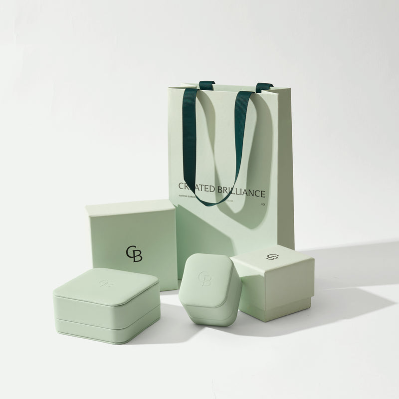 Cassie | 9ct Yellow Gold Created Emerald and 0.36ct tw Lab Grown Diamond Ring