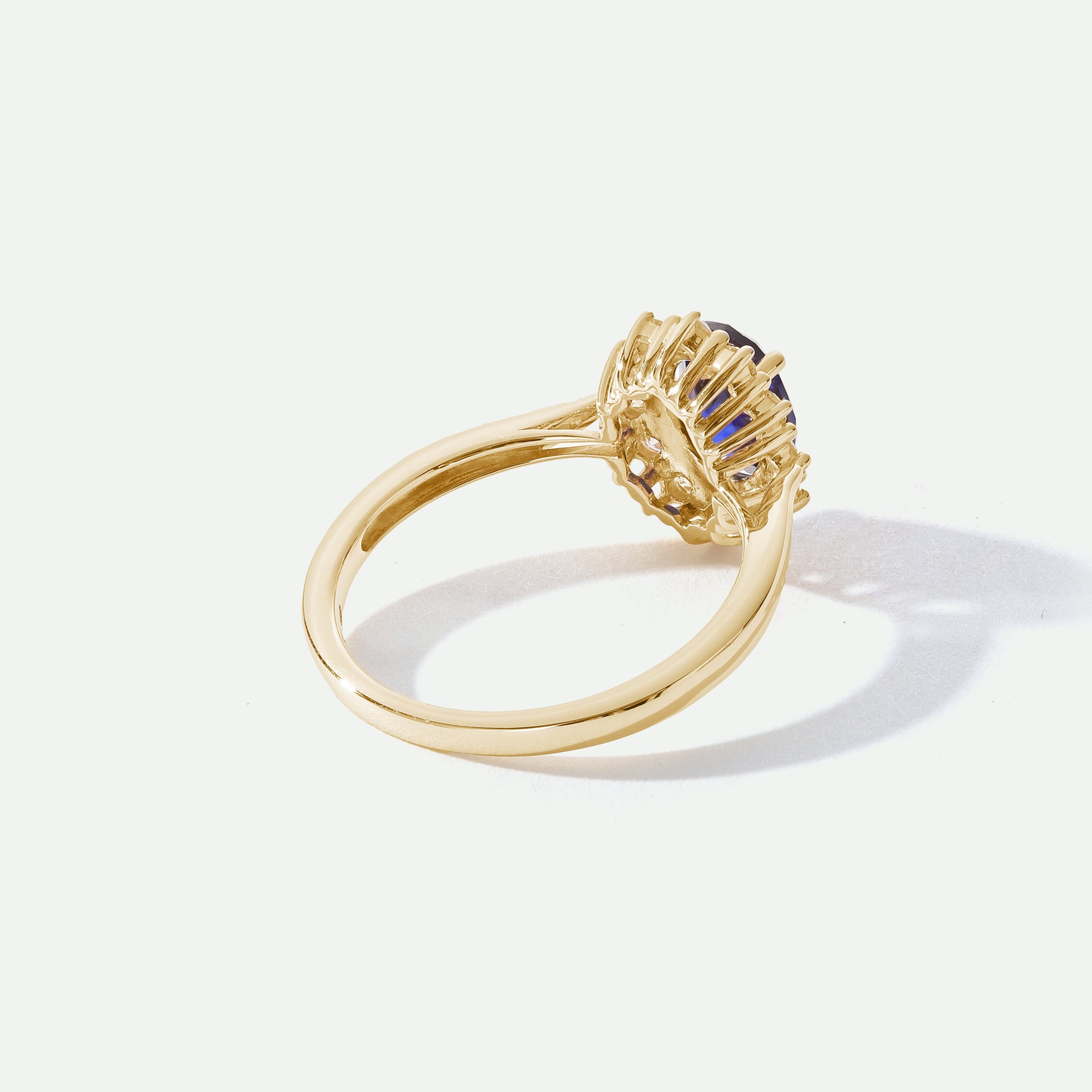 Cate | 9ct Yellow Gold 0.25ct tw Lab Grown Diamond and Created Sapphire Ring