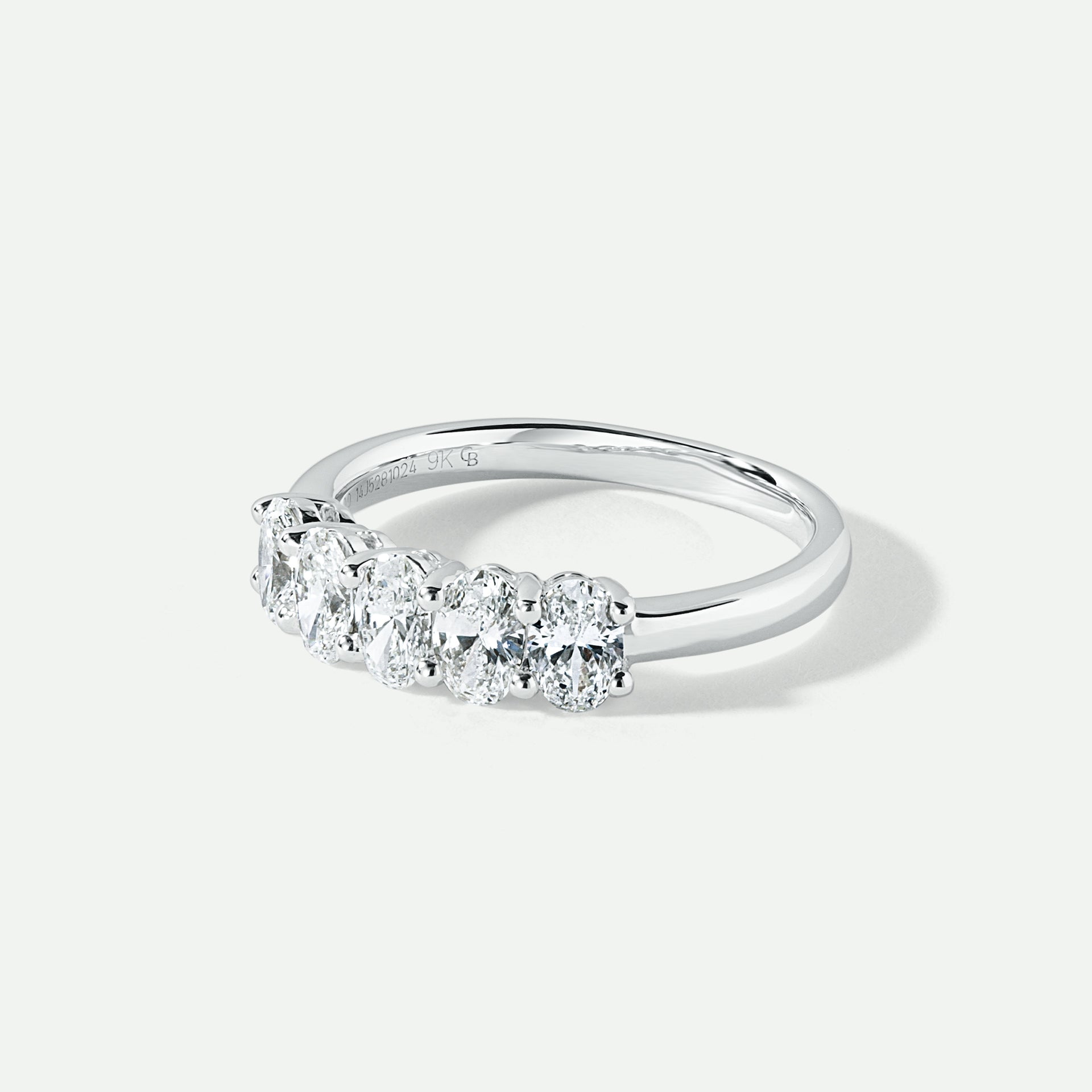 Chiara | 9ct White Gold 1ct tw Lab Grown Diamond Five Stone Engagement Ring