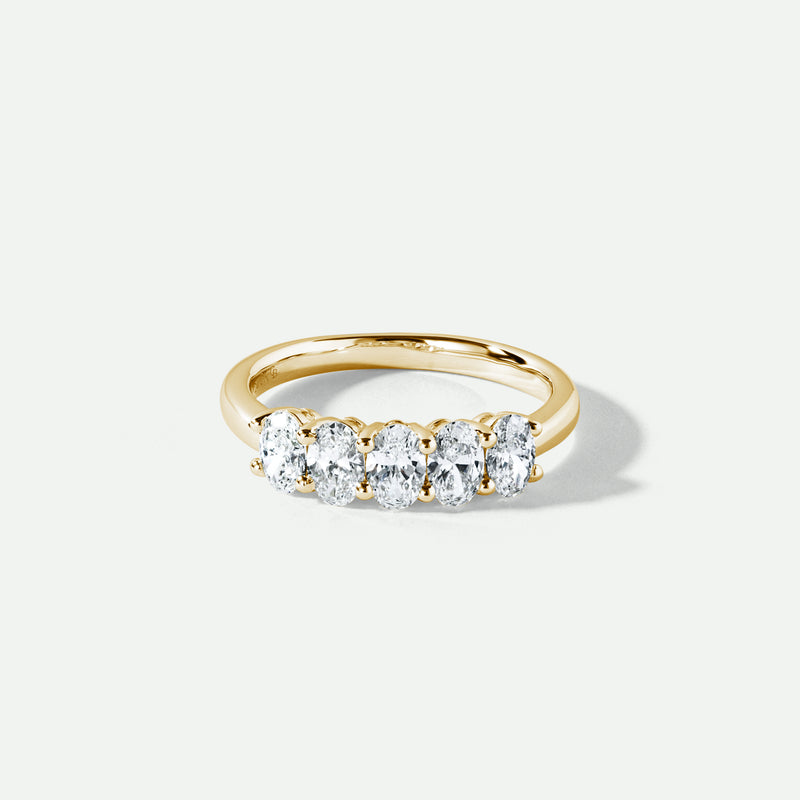 Chiara | 9ct Yellow Gold 1ct tw Lab Grown Diamond Five Stone Engagement Ring