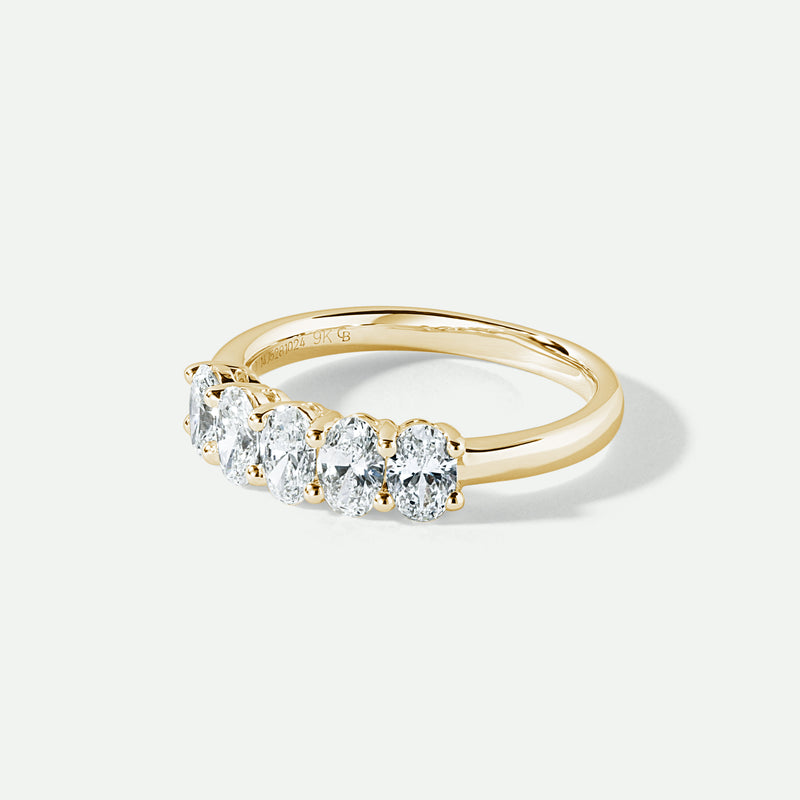 Chiara | 9ct Yellow Gold 1ct tw Lab Grown Diamond Five Stone Engagement Ring