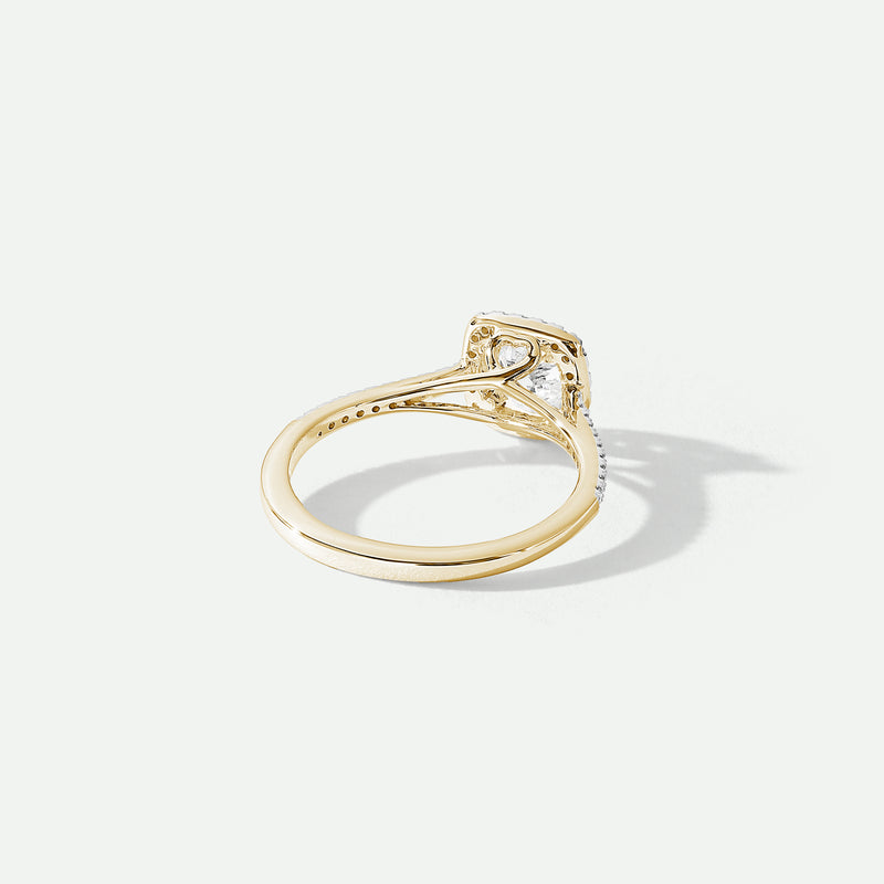 Cynthia | 18ct Yellow Gold 1.20ct tw Lab Grown Diamond Halo Ring