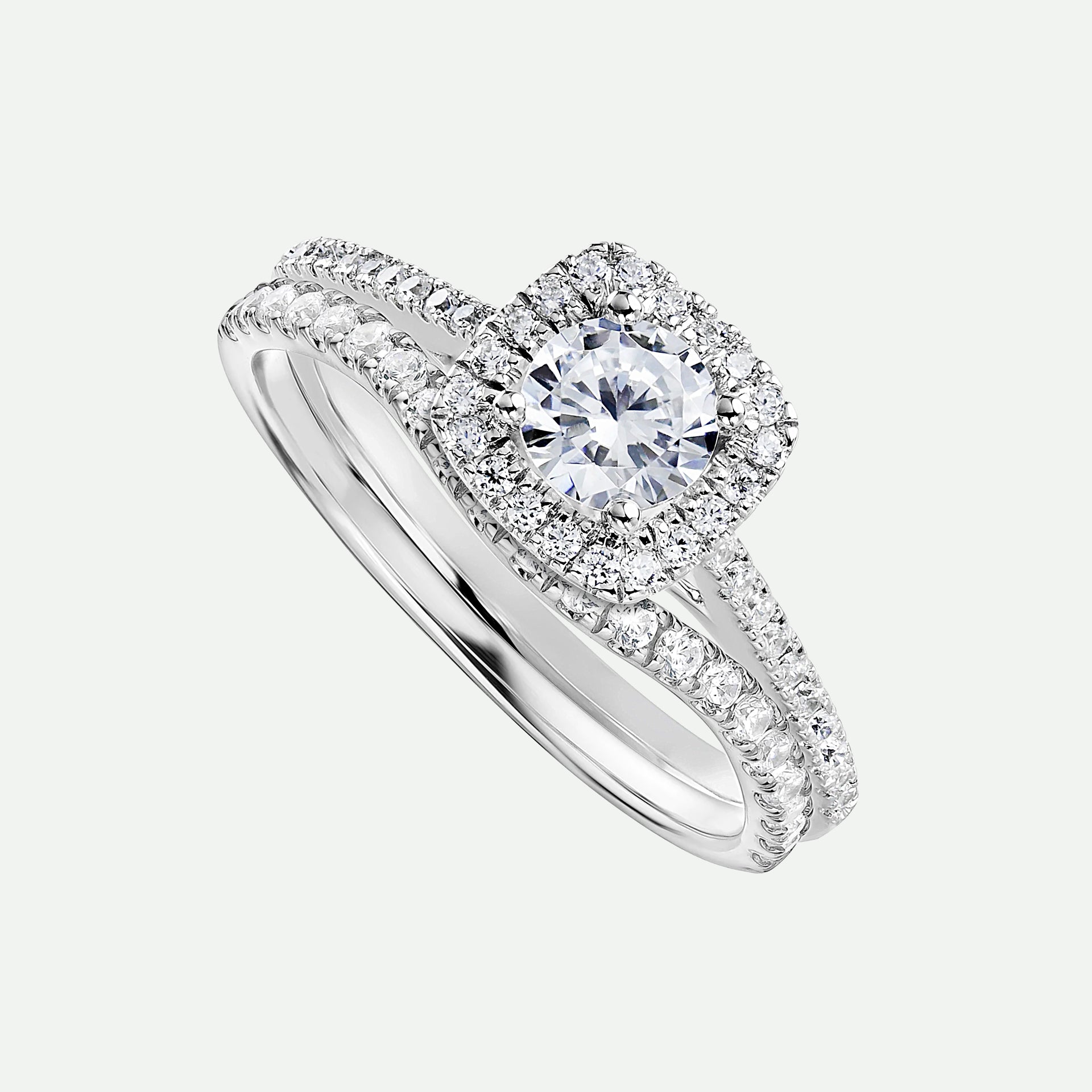 Cynthia and Layla | 9ct White Gold 0.90ct tw Lab Grown Diamond Bridal Set