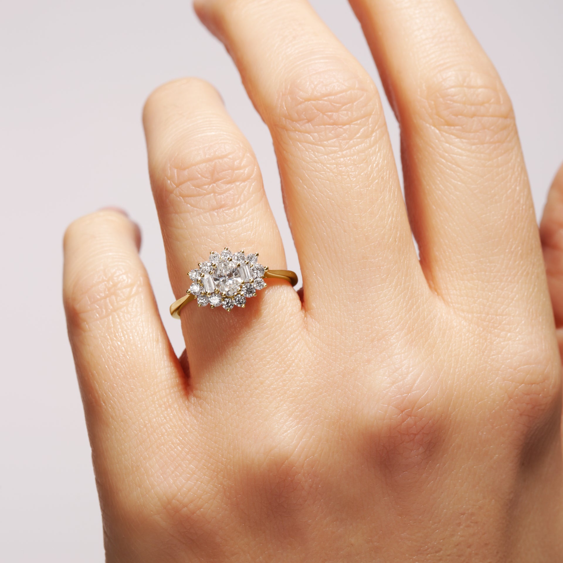Daisy | 9ct Yellow Gold 0.75ct tw Lab Grown Diamond Cluster Ring