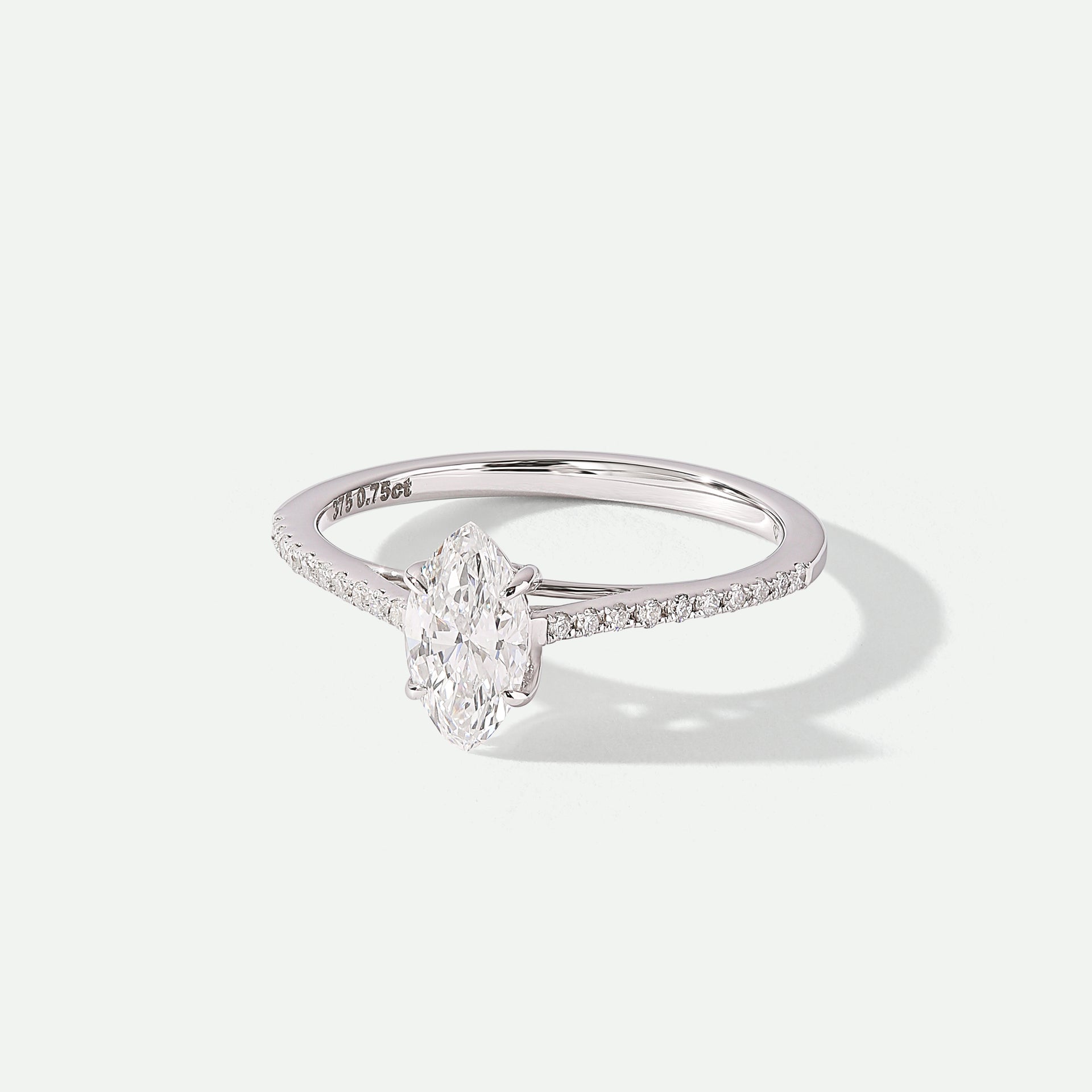 Emily | 9ct White Gold 0.75ct tw Marquise Lab Grown Diamond Ring