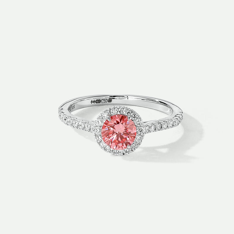 Evelyn | 18ct White Gold 1ct tw Lab Grown Pink Diamond Ring