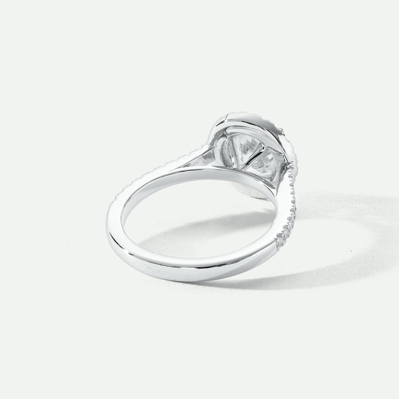 Evelyn | Platinum 1.90ct tw Round Lab Grown Diamond Halo Ring