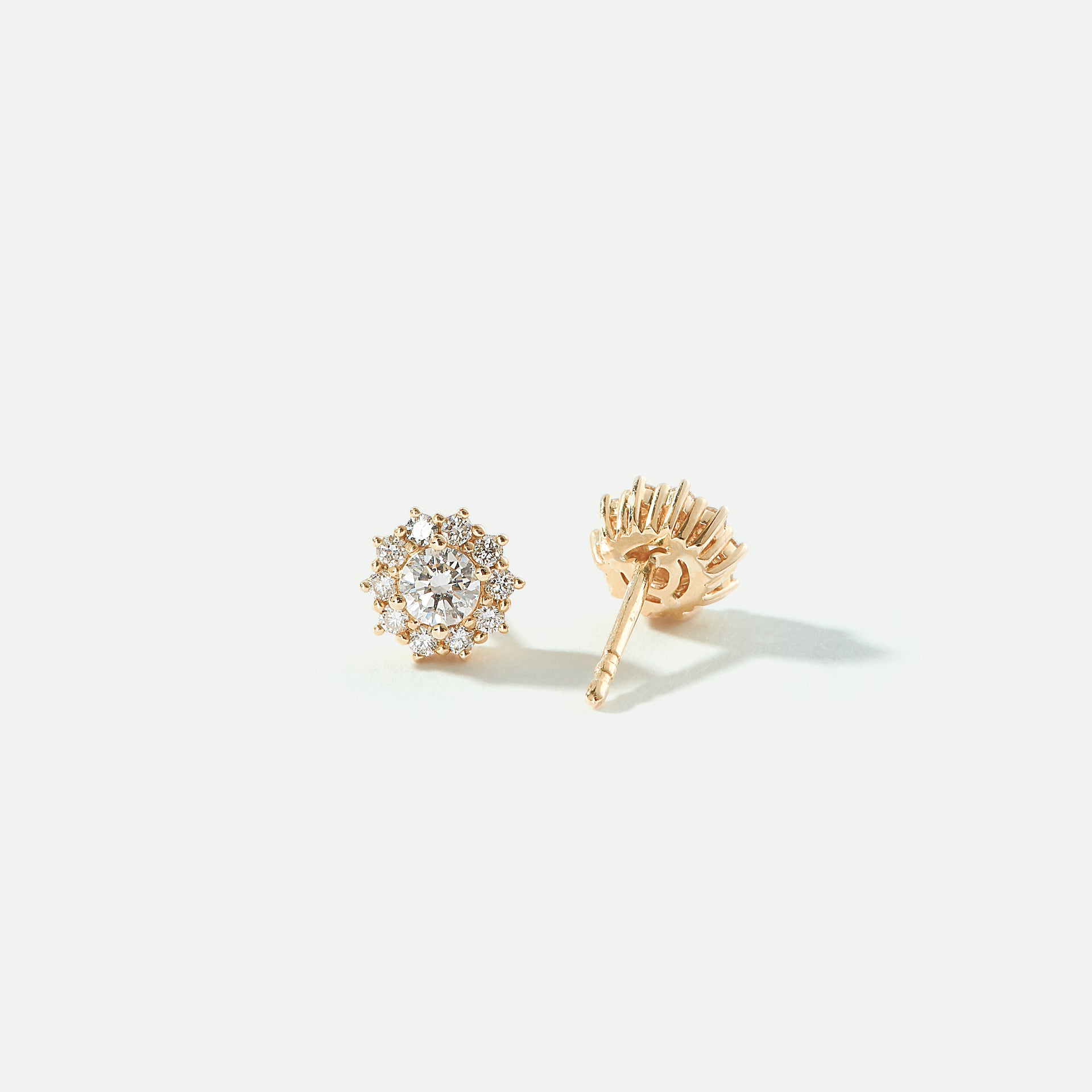 Hazel | 9ct Yellow Gold 0.57ct tw Lab Grown Diamond Cluster Stud Earrings