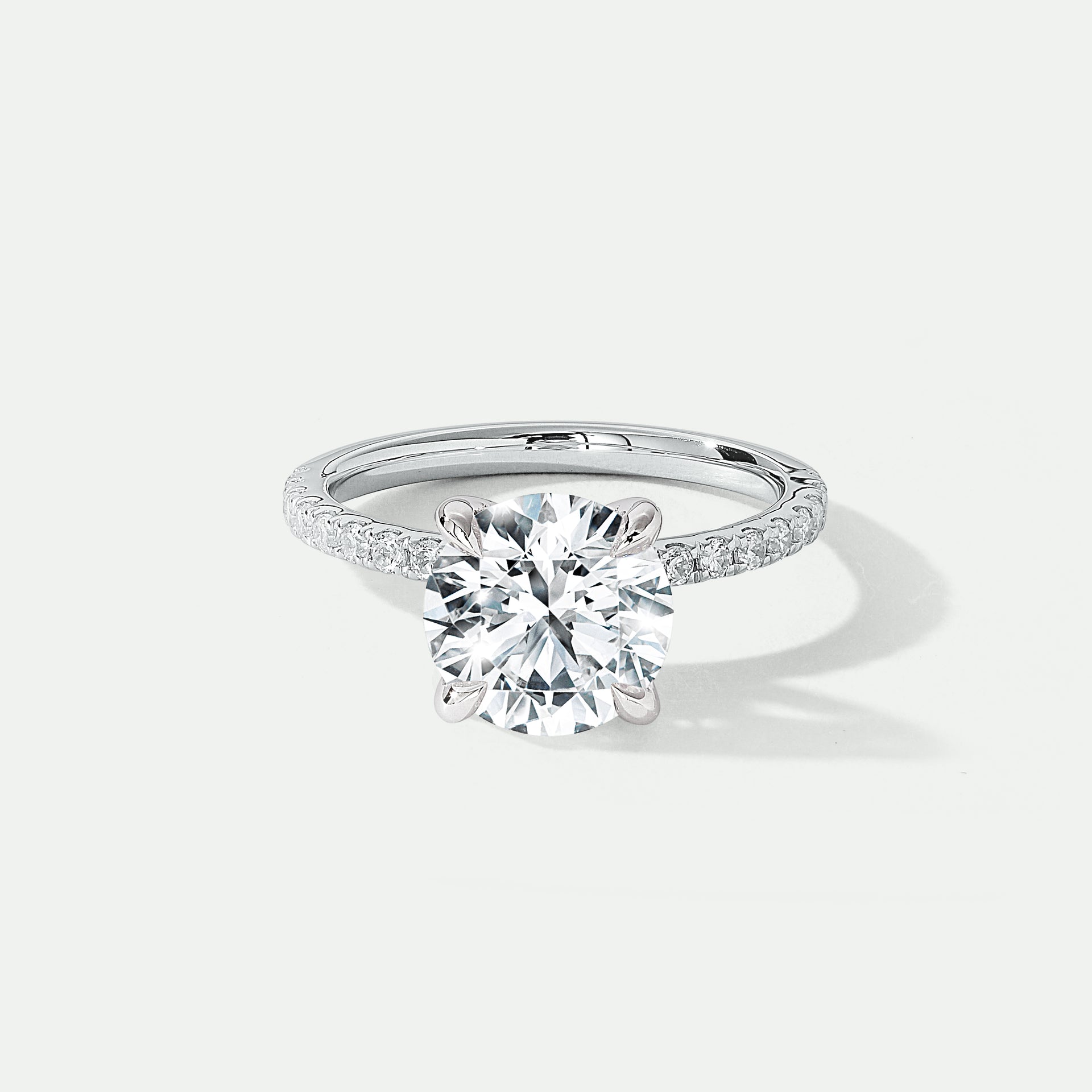 Isabelle | Platinum 1.80ct tw Round Lab Grown Diamond Ring Hidden Halo