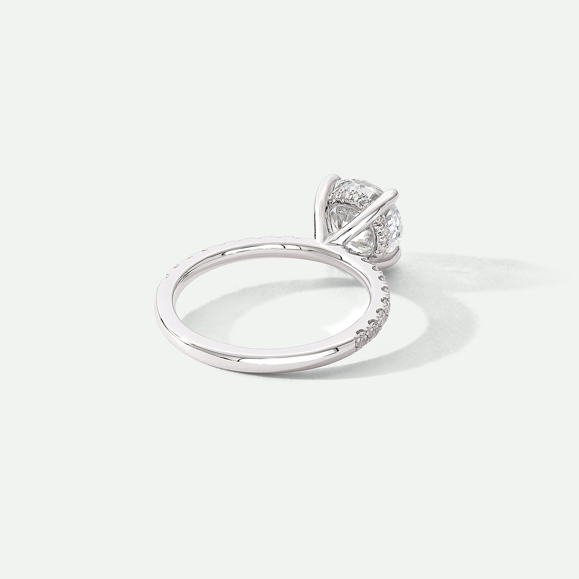 Isabelle | Platinum 1.80ct tw Round Lab Grown Diamond Ring Hidden Halo