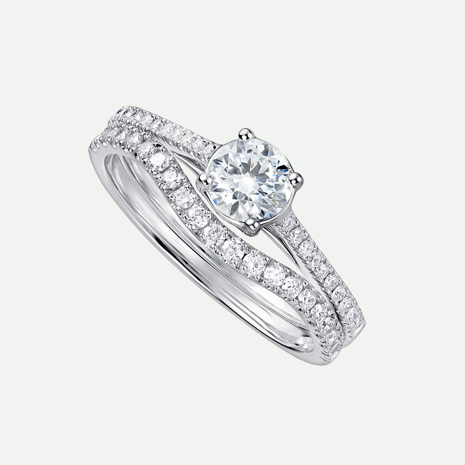 Margot and Layla | 9ct White Gold 0.70ct tw Lab Grown Diamond Bridal Set