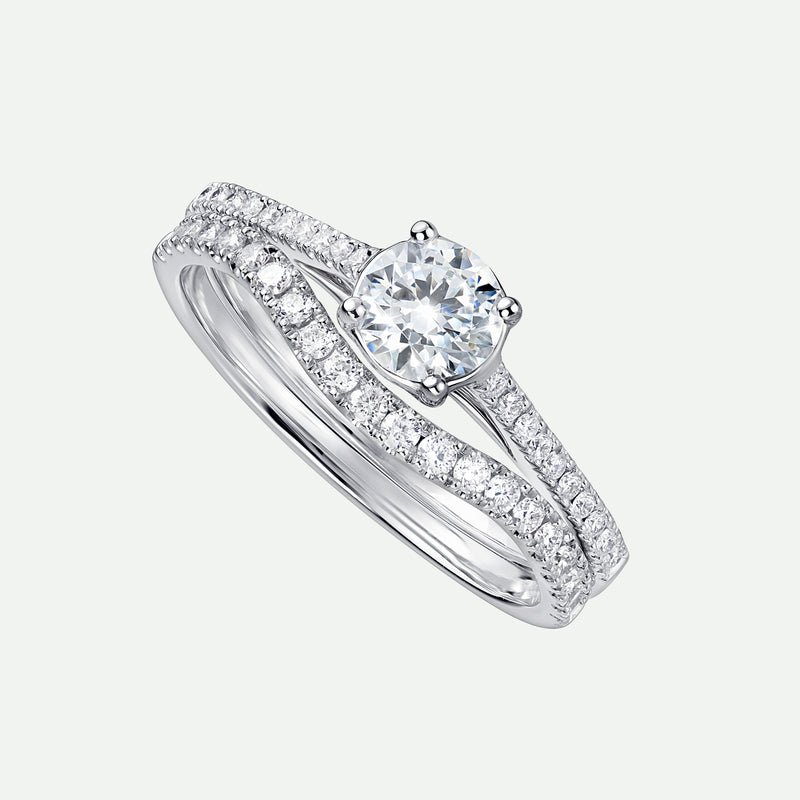 Margot and Layla | 9ct White Gold 0.70ct tw Lab Grown Diamond Bridal Set