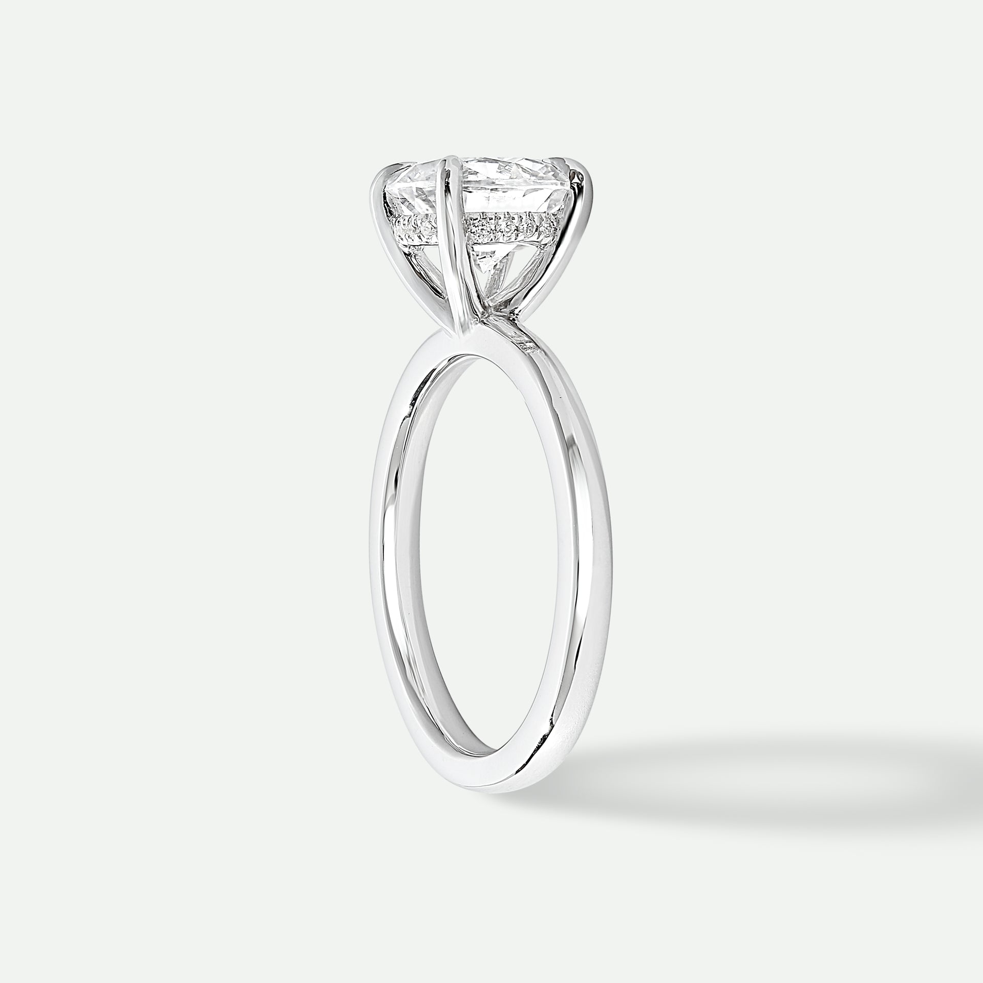 Mireille | Platinum 1.50ct Round Lab Grown Diamond Ring Hidden Halo