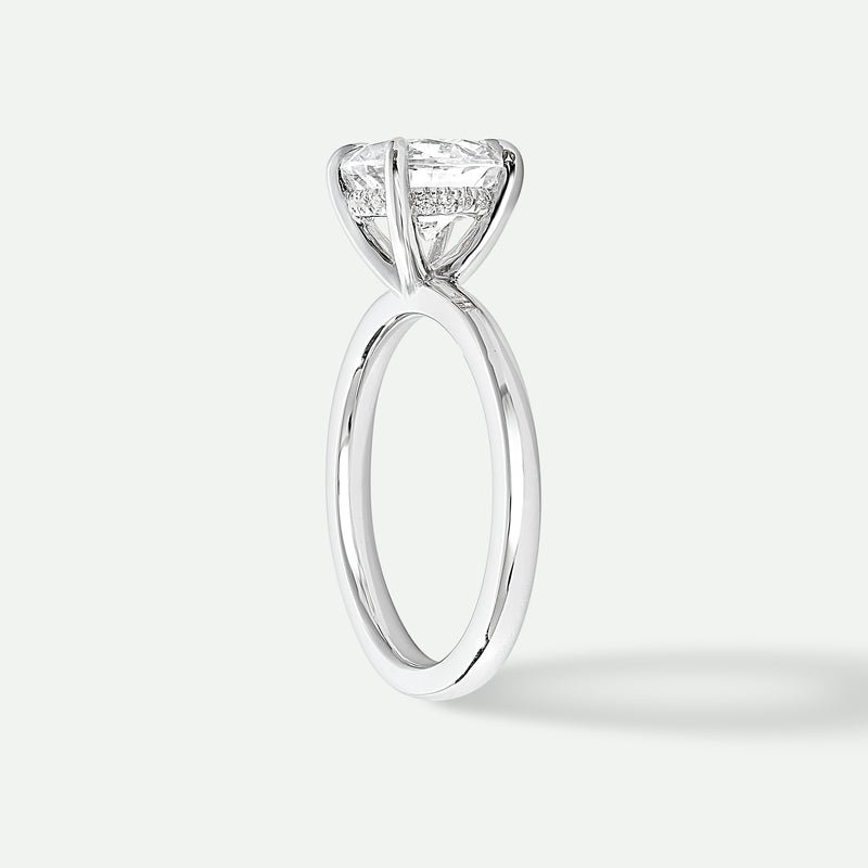 Mireille | Platinum 1.50ct Round Lab Grown Diamond Ring Hidden Halo