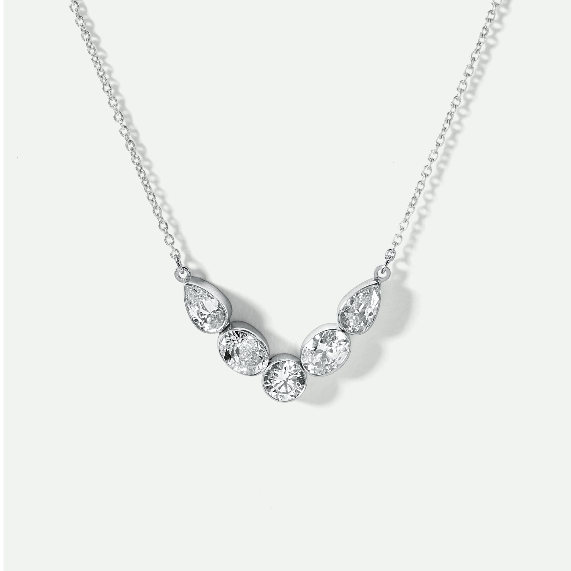 Bogota | 9ct White Gold 1.00ct tw Lab Grown Diamond Necklace 18 Inches