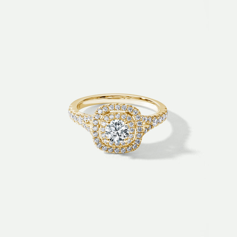 Talia | 9ct Yellow Gold 1.00ct tw Lab Grown Diamond Double Halo Ring