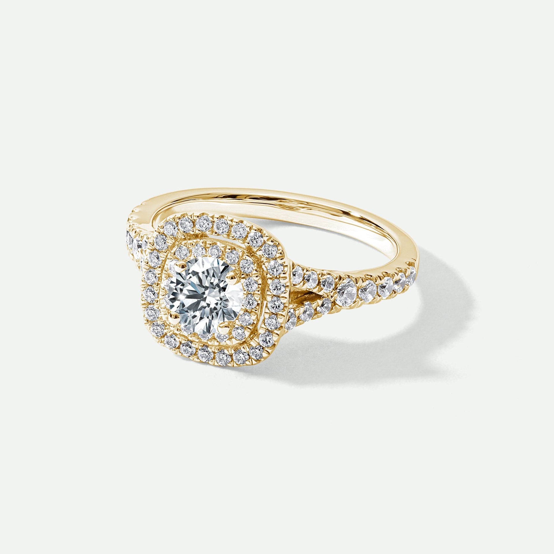 Talia | 9ct Yellow Gold 1.00ct tw Lab Grown Diamond Double Halo Ring