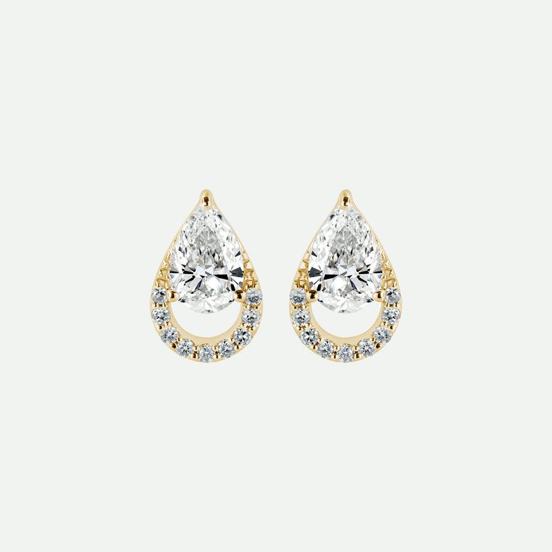 Riva Earring | 9ct Yellow Gold 1.09ct tw Lab Grown Diamond Stud Earrings