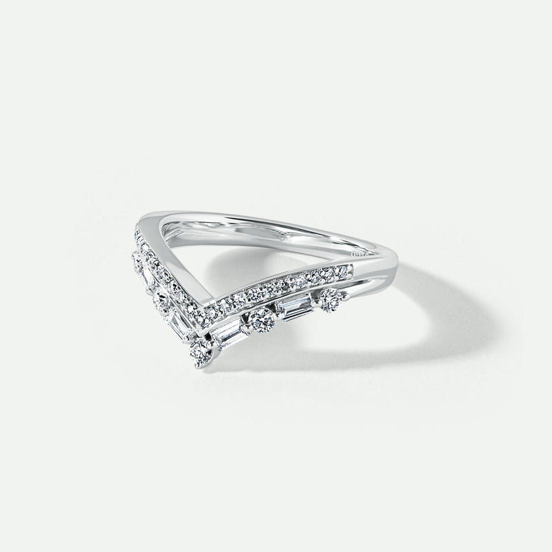Riviera | 9ct White Gold 0.40ct tw Lab Grown Diamond Wishbone Ring