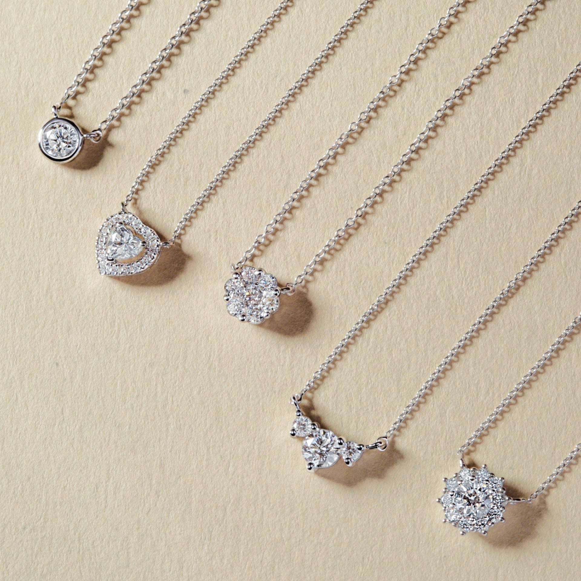 Isla | 9ct White Gold 0.33ct tw Lab Grown Diamond Three Stone Necklace