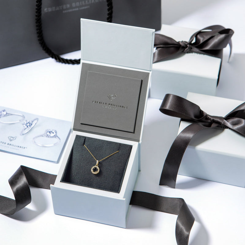 Ana | 9ct Yellow Gold Lab Grown Diamond and Created Sapphire Necklace